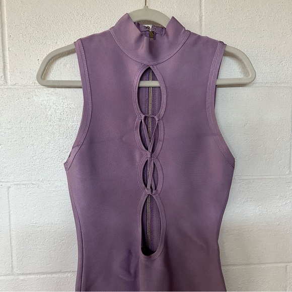 HOUSE OF CB LONDON Women's M Lavender Purple Bodycon Midi Dress - Picture 7 of 8